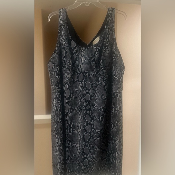 NWOT Plus MICHAEL Michael Kors Snakeskin Print Lined Dress Business Evening 20W‎ - Picture 2 of 7